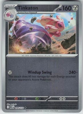 Tinkaton 098/132 (Reverse Holo) ME01: Mega Evolution