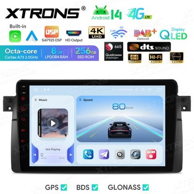 9'' Android 14 Octa Core 8+256GB Car GPS DSP HiFi Radio Stereo For BMW 3er E46 M3