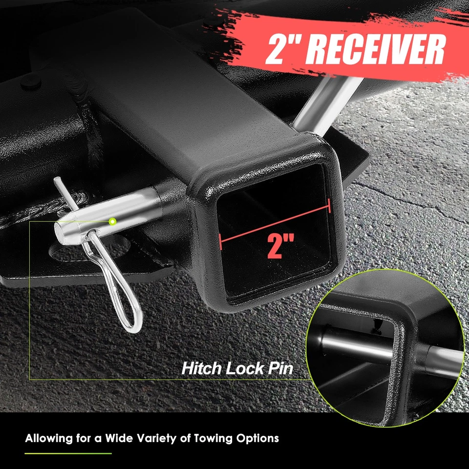 Class-3 Trailer Hitch Receiver Rear Bumper Towing Kit 2" for Jeep Liberty 02-07 - Image 4 of 4