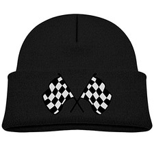 Beanies Hats Newborn Boys Girls Funny Warm Caps Checkered 0-12 Months A-black