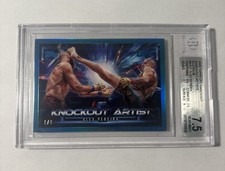 2025 TOPPS KNOCKOUT UFC INCEPTION PLATINUM 1/1 #IN1 ALEX PEREIRA 1/1 BGS 7.5