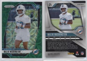 2024 Panini Prizm Rookies Green Scope Prizm /75 Malik Washington #371 Rookie RC