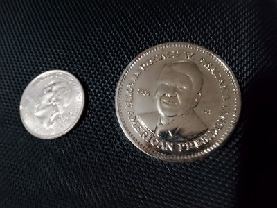 Double Eagle 40th Presidential Ronald Reagan Silver Coin Non Magnetic Free Ship