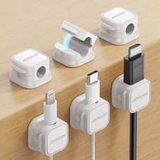 6 Pack Magnetic Cable Clips Cable Smooth Adjustable Cord 7.5 mm, 6-Pack
