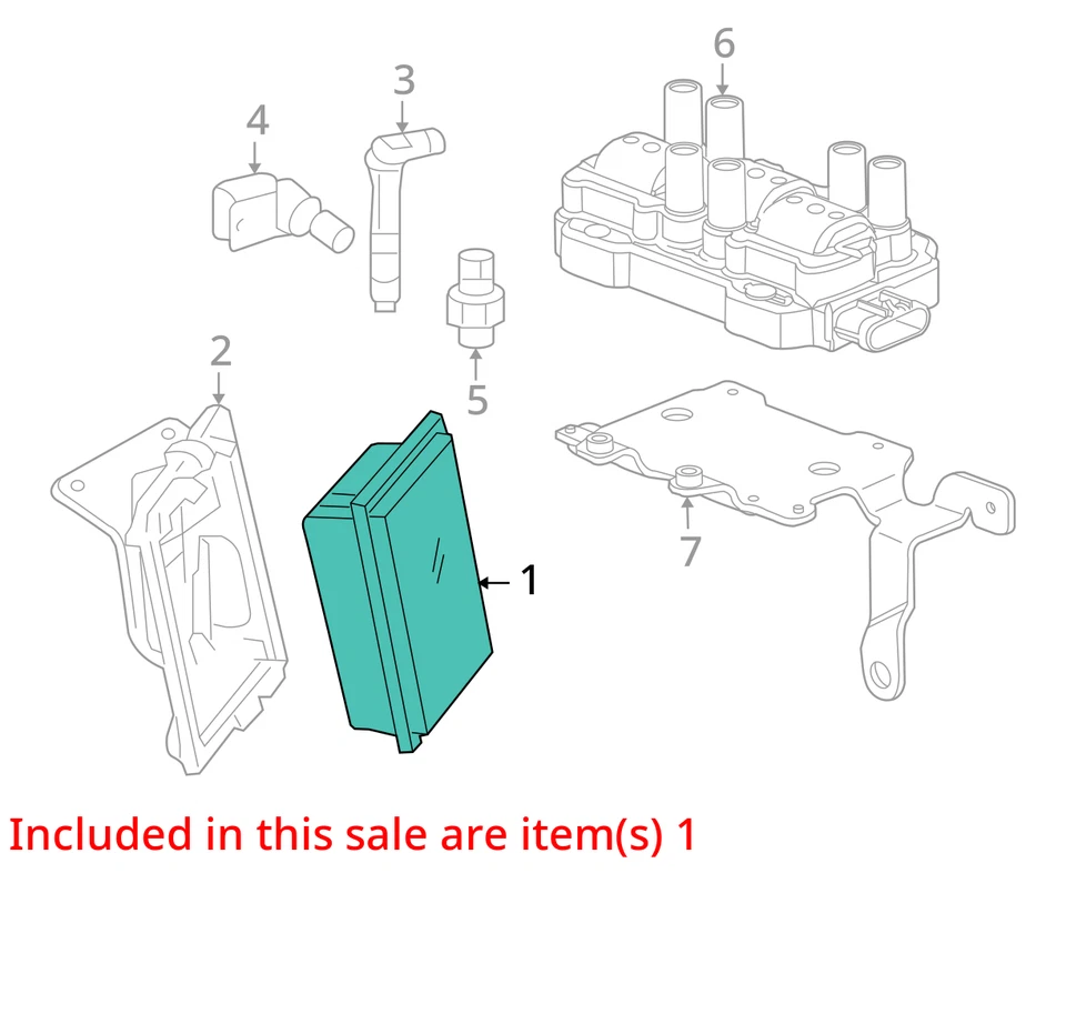 Engine ECM Electronic Control Module 2.4L Fits 07-12 MALIBU 636881 - Image 3 of 4
