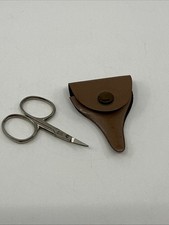 Vintage Lacross Curved Cuticle Scissors 301 USA 2” Silvertone Case