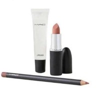 MAC Macximal TRIO Lipstick Honeylove + LIPGLASS Lip Gloss + Lip Pencil Spice NEW