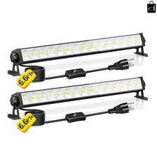 2 Pack 100w Led Shop Lights 6000k 11000lm Work Light For Garage Plug In Garage