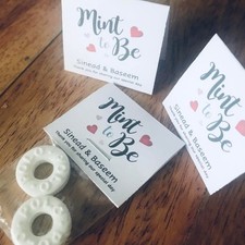 *SALE* Personalised Mint To Be Wedding Favours  x 100 bride groom table decor 