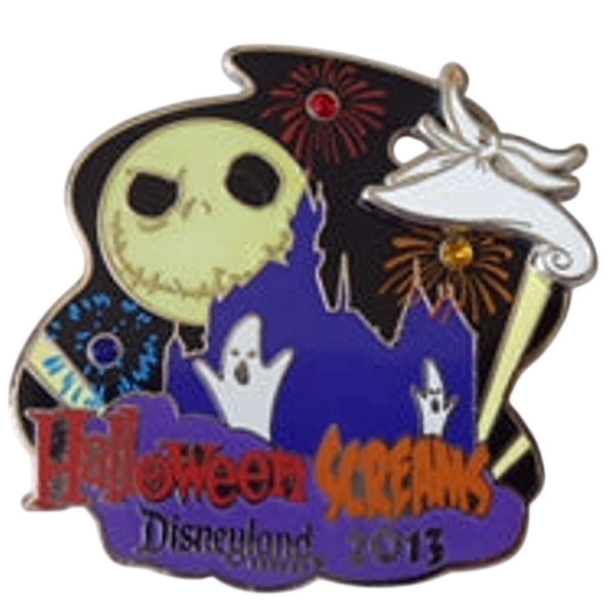 Disney Trading Pin 98334 DLR 2013 - HALLOWEEN SCREAMS JACK SKELLINGTON AND ZERO