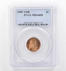 1909 VDB Lincoln Wheat Cent MS64 RB PCGS Beautiful Tone *6586