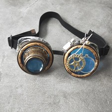 Steampunk Goggles Vintage Gothic Sunglasses Punk Cosplay Party Eyewear Blue