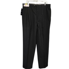 Ralph Lauren Pantalone Completo Comfort 38X34 Nero 100% Lana Nuovo con etichette