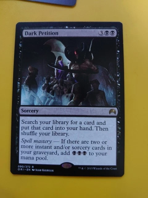 Dark Petition. Origins. Rare Sorcery Magic the Gathering Card. - Image 2 of 4
