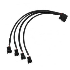 4 Pin Fan Adapter, 12V 4 Pin 3 Pins PC Case Cooling Fan Splitter Power Cable