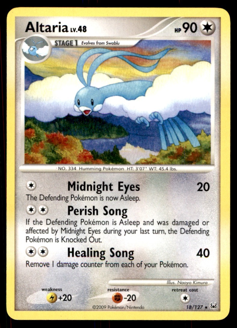 2009 Pokemon Platinum Altaria Stage 1/Rare #18 Near Mint