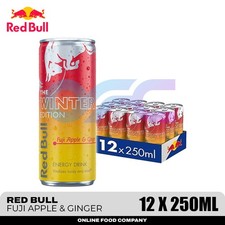 Red Bull Energy Drinks (12 x 250ml) Winter Fuji Apple & Ginger Sport Beverage