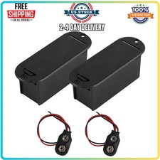 2Pcs 9V Battery Holder Case for Active Guitar Bass Electronics and Pedal DIY