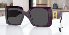 VERSACE VE4405 538487 Transparent Purple Dark Grey 54 mm Women's Sunglasses