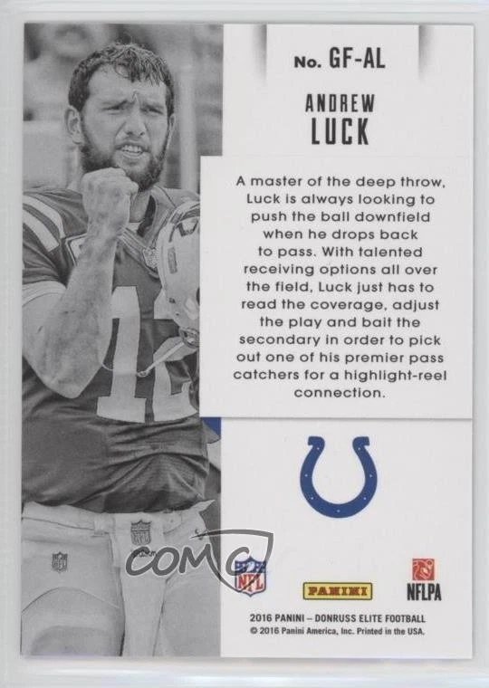 2016 Donruss Elite Game Face Green Andrew Luck #GF-AL - Image 2 of 2