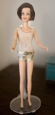 Vintage Barbie 1967 Casey MOD Doll #1180 Brunette W/swimsuit and earrings!