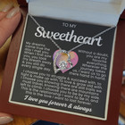 To My Wife Heart Necklace Anniversary valentine's heartfelt Gift From Husband