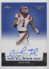 2017 Leaf Trinity Clear Auto Blue 9/25 Isaiah Ford #CA-IF1 Auto 2r5