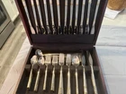 Aegean Weave Wallace 54 Piece Sterling Silver and Gold Silverware Set