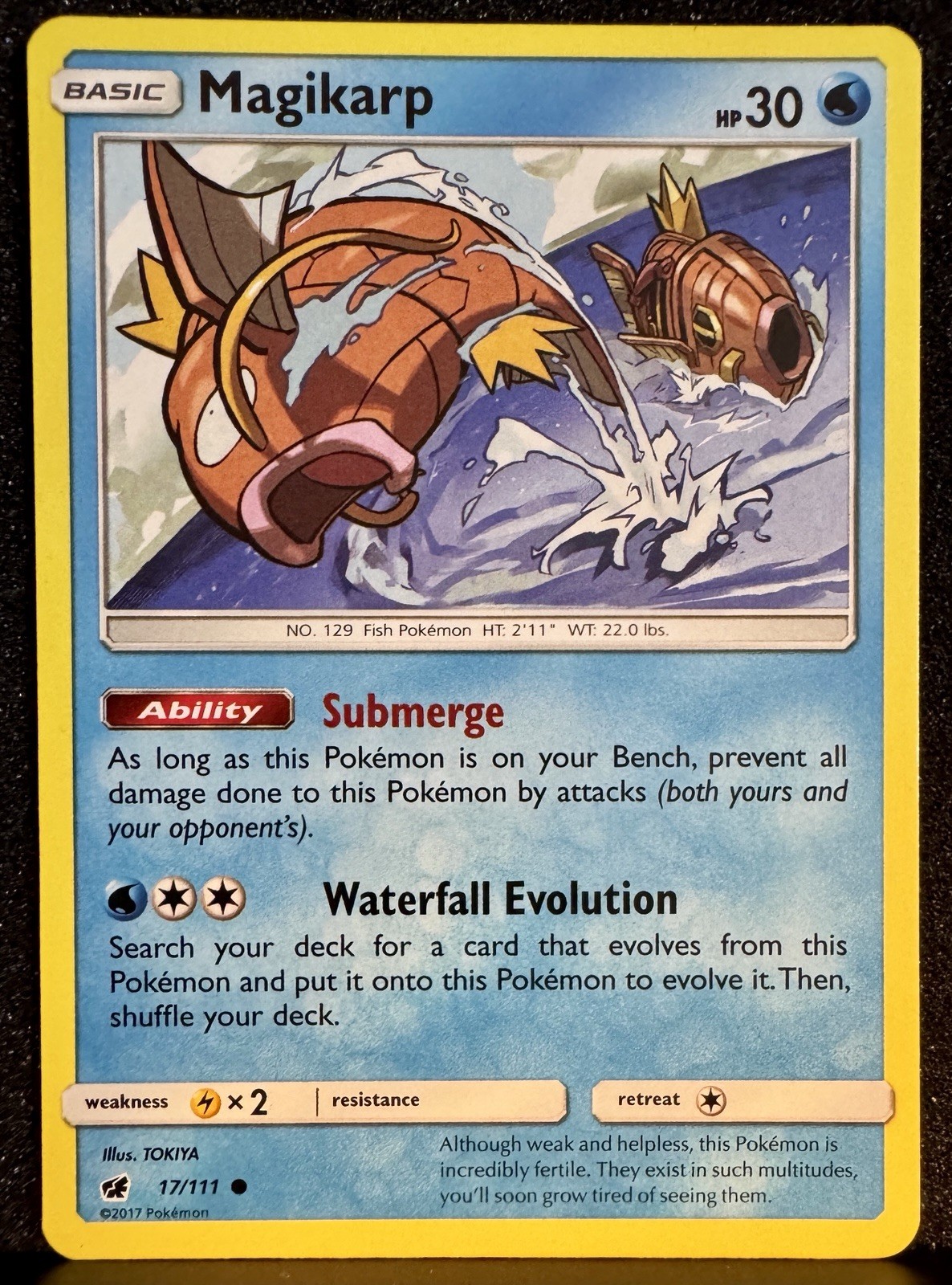 Magikarp 17/111 Pokemon Crimson Invasion Played Trading Card TC