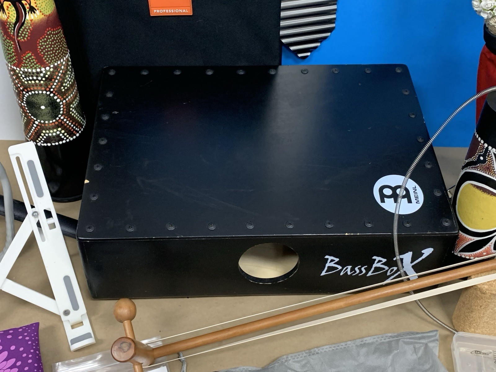 Percussion Lot Meinl Bassbox Thunderdrum Wah Wah Tube Didgeridoo Wind Wand &More