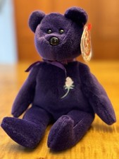 Rare 1st Edition 1997 Ty Beanie Babies Princess Diana Bear MINT
