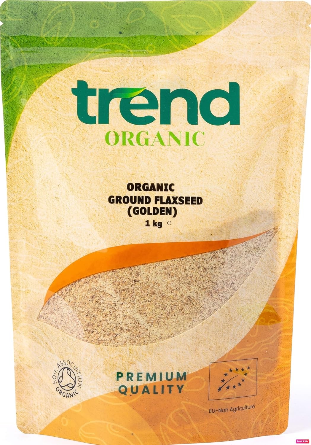 Trend Organic Ground Flaxseed (Golden), 1kg-Milled Linseed Seeds, High in Prote