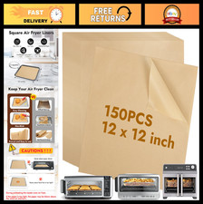 12" Air Fryer Liners - 150PCS Unbleached Parchment Paper, Disposable Square for
