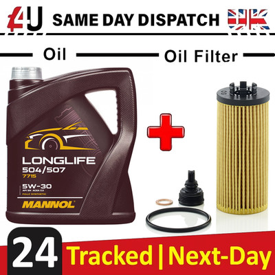 CAR SERVICE ENGINE OIL & FILTER 5W-30 LONG LIFE FOR MINI COUNTRYMAN BMW 1 2