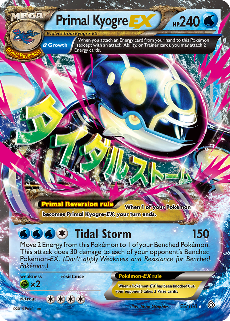Primal Kyogre EX (55/160) [XY: Primal Clash] Heavily Played