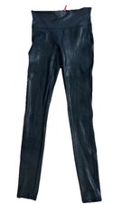 Spanx Leggings Women's Small Black Faux Leather Stretch Pants