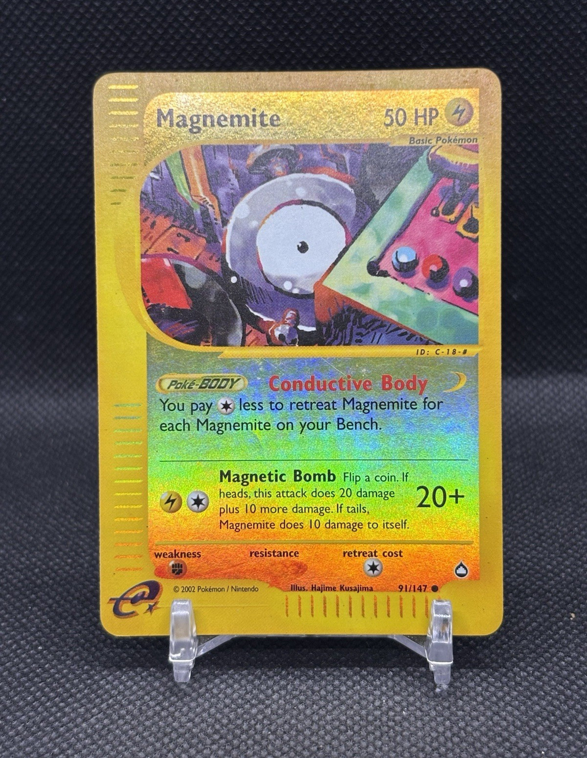 Aquapolis Magnemite 091/147 Reverse Holo Pokemon TCG Card 2002