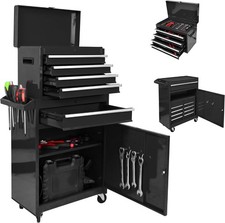Tool Cabinet On Wheels With 5 Drawers Top Tool Chest Roller Cabinet-black Tool Cabinet On Wheels With 5 Drawers Top Tool Chest Roller Cabinet-black