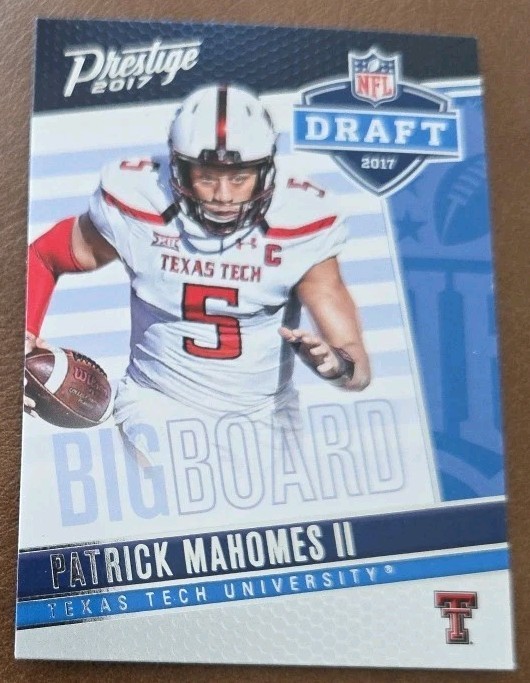 2017 Patrick Mahomes II Prestige NFL Draft Texas Tech Big Board