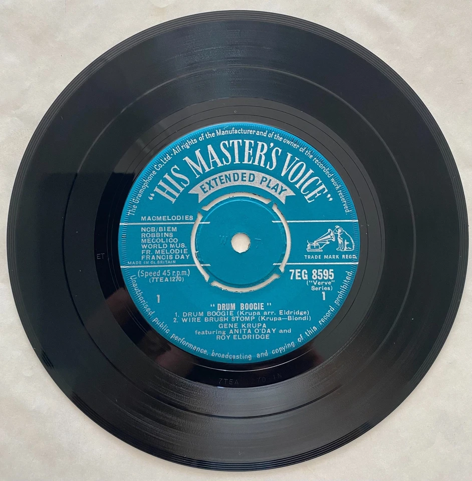 Gene Krupa Featuring Anita O'Day & Roy Eldridge – Drum Boogie 7inch Vinyl Record - Image 4 of 4