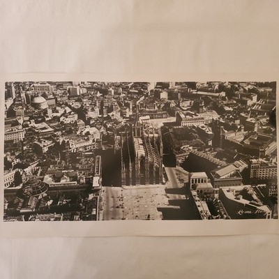 Rome, Italy Vintage Aerial Black White Panoramic Large Photograph, Historic 19??
