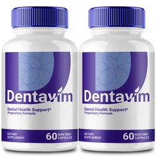 (2 Pack) Dentavim Dental Support Pills for Stronger Teeth & Healthier Gums