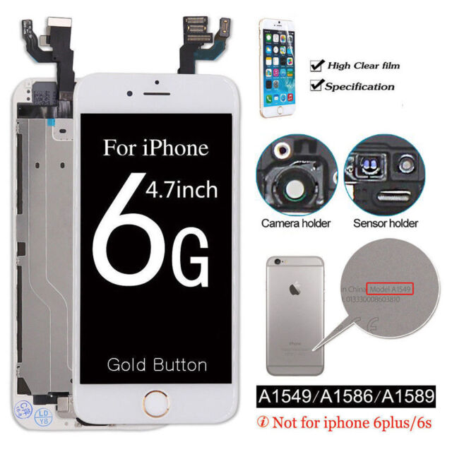 For iPhone 5 6 7 6S 8 Plus Full LCD Digitizer Screen Replacement Home Button - Picture 5 of 5
