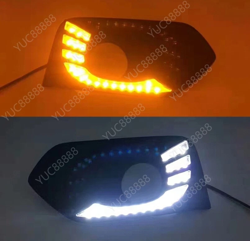 Fits For Honda City 2017-2020 LED Daytime Running Lights Special Flow Fog Lights — 第 4/4 张图片