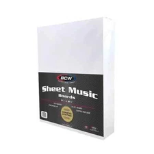 Sheet Music Boards BCW (100 Pack) Acid Free - 9 1/4 X 12 1/8 Music Backing Board