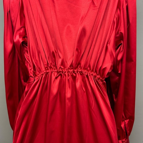 NUEVO TAHLIRA Vestido Rosa Rojo Satinado Para Mujer Fiesta Cóctel Cintura Elástica Azul Verde - Imagen 10 de 25