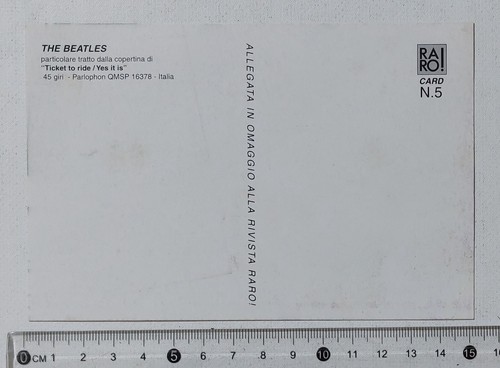 06638 1134 Cartolina Beatles - Allegato rivista RARO! - Picture 2 of 4