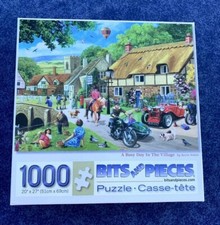 Bits  Pieces K Walsh BUSY DAY ENGLAND VILLAGE Jigsaw Puzzle 1000 pc    sj7m5s