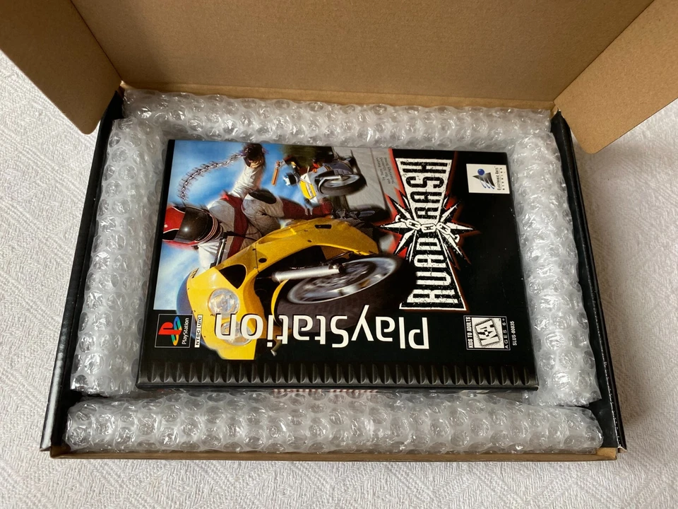 Road Rash PS1 Long Box - NTSC-U/C USA VGC CIB - High Quality Packing - Tracked - Image 3 of 4