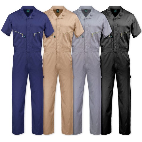 BWOLF Bravo Boiler Suit Overalls Men Work Utility & Safety Coveralls With Multifunctional 6 Pockets And Zipper, Gray, S